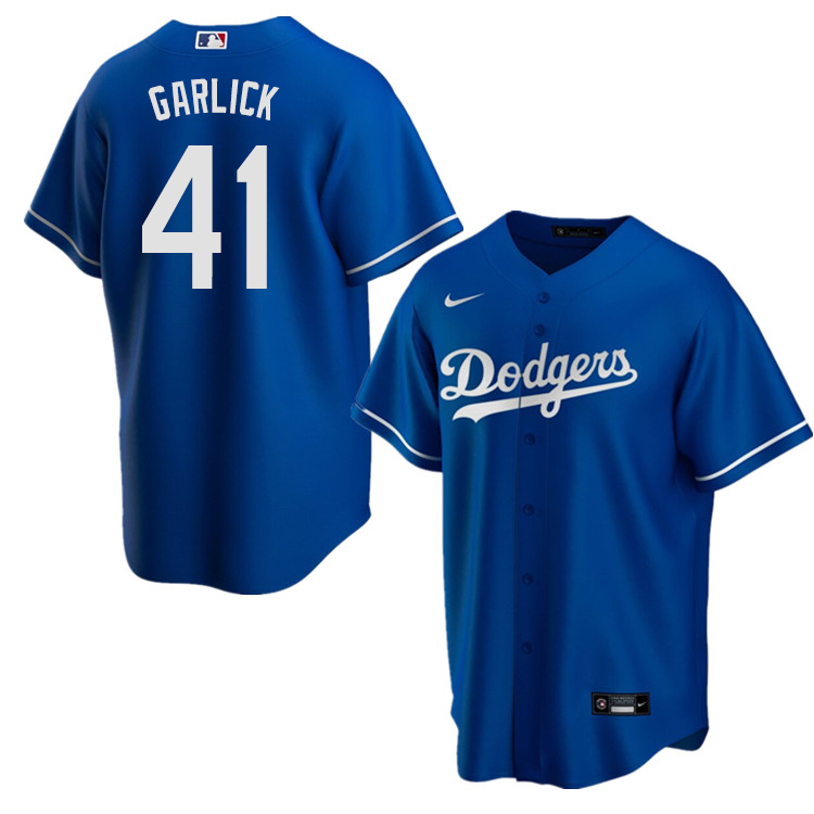Nike Men #41 Kyle Garlick Los Angeles Dodgers Baseball Jerseys Sale-Blue
